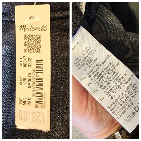 NWT Madewell Skinny Jeans in Paxson Wash Mens size 32x32 Darkwash - Picture 2 of 15